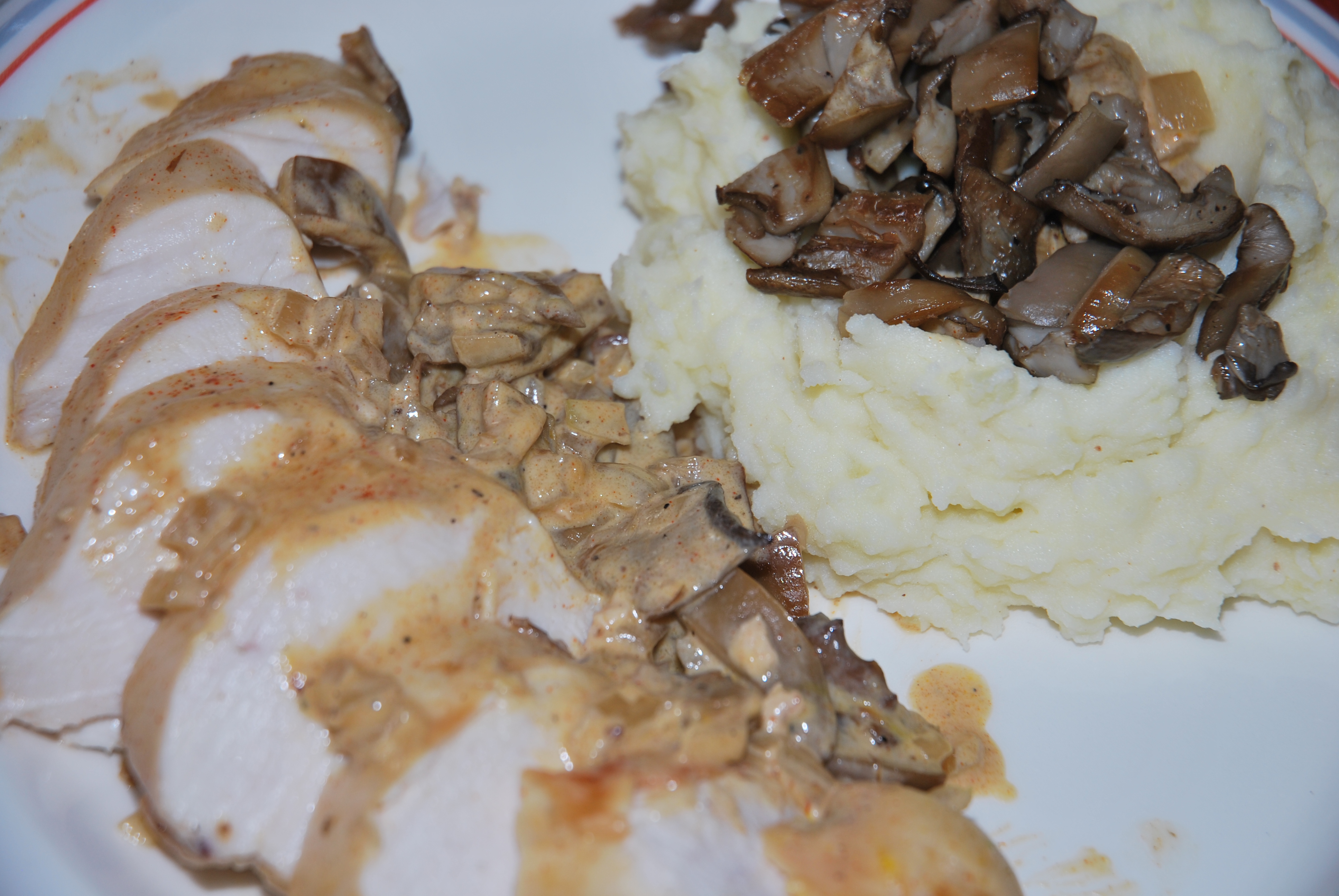 Winter Dish: Chicken with Mushrooms and Cream